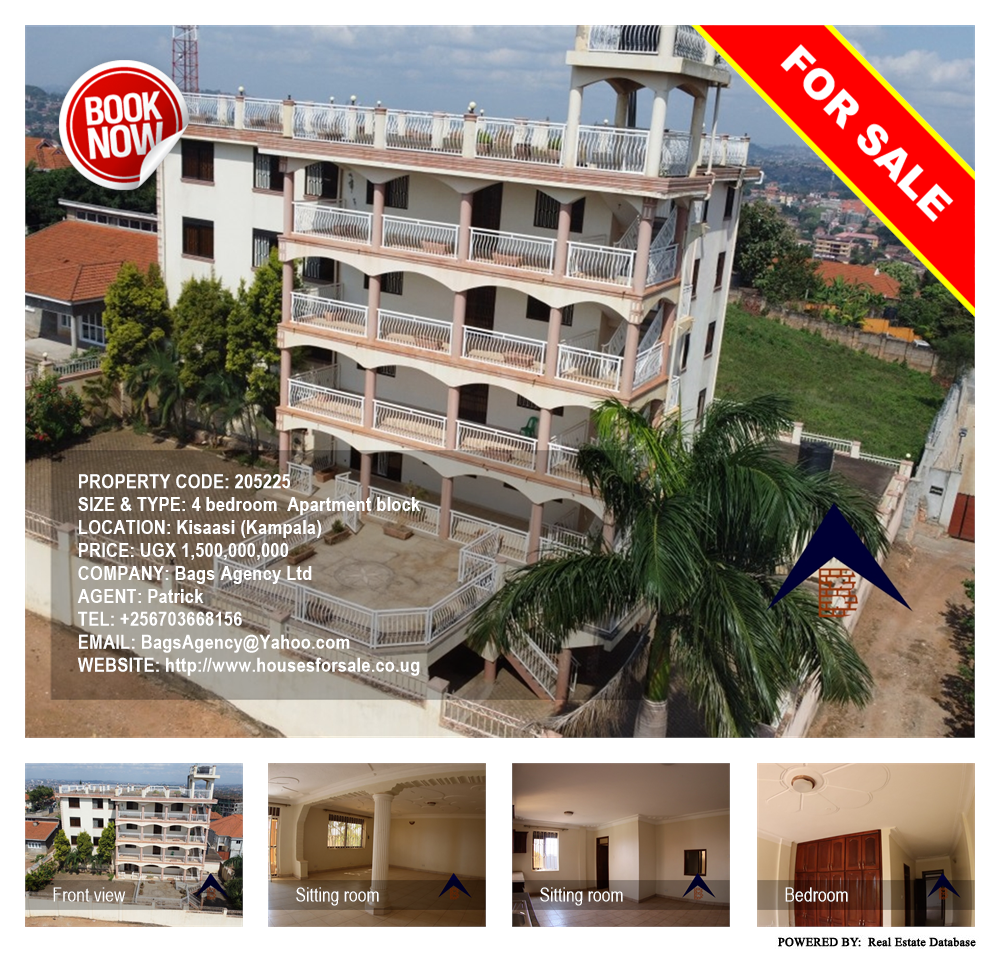 4 bedroom Apartment block  for sale in Kisaasi Kampala Uganda, code: 205225