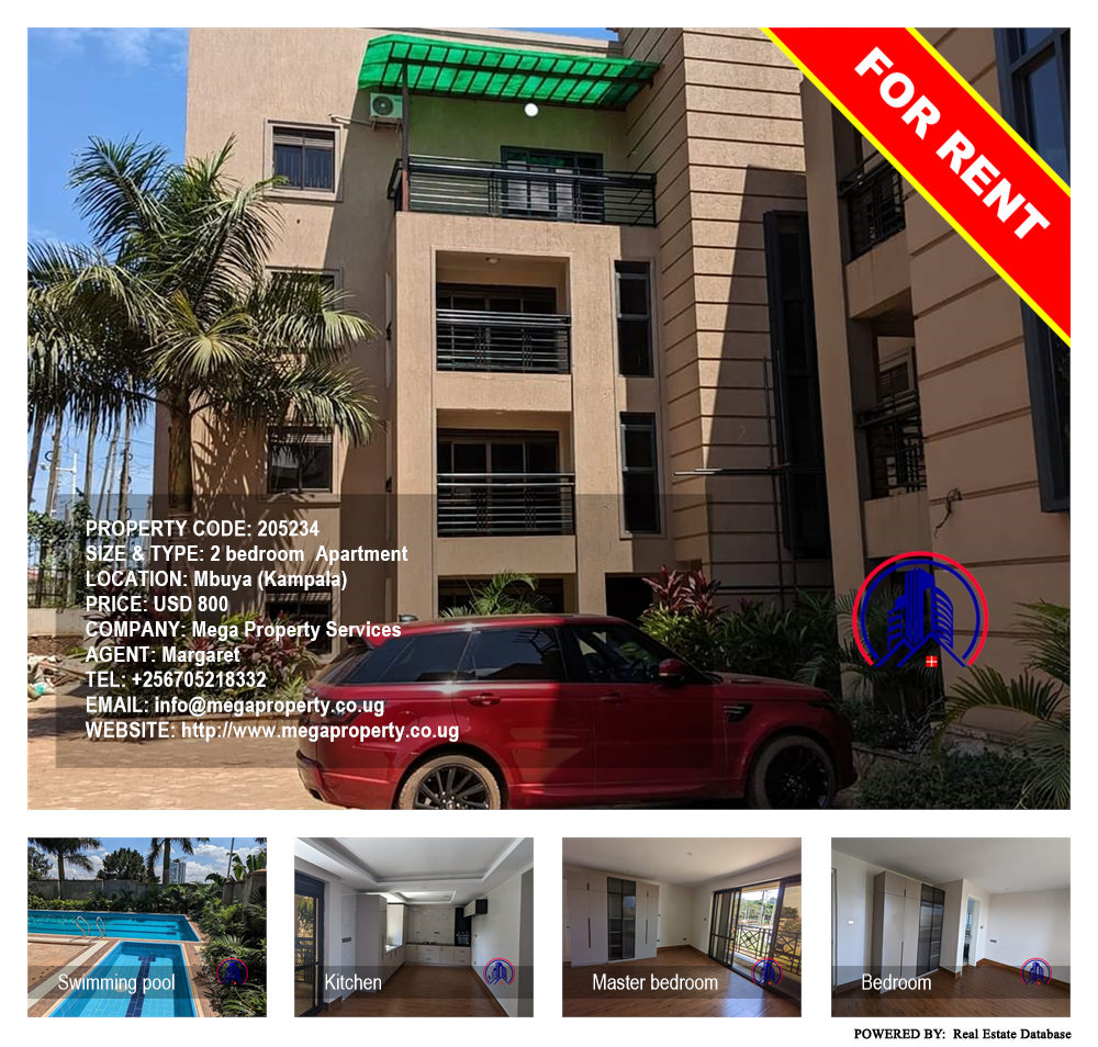 2 bedroom Apartment  for rent in Mbuya Kampala Uganda, code: 205234