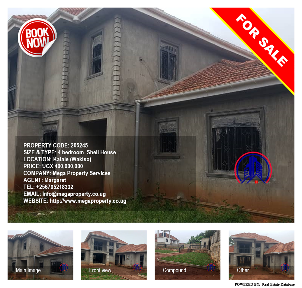 4 bedroom Shell House  for sale in Katale Wakiso Uganda, code: 205245