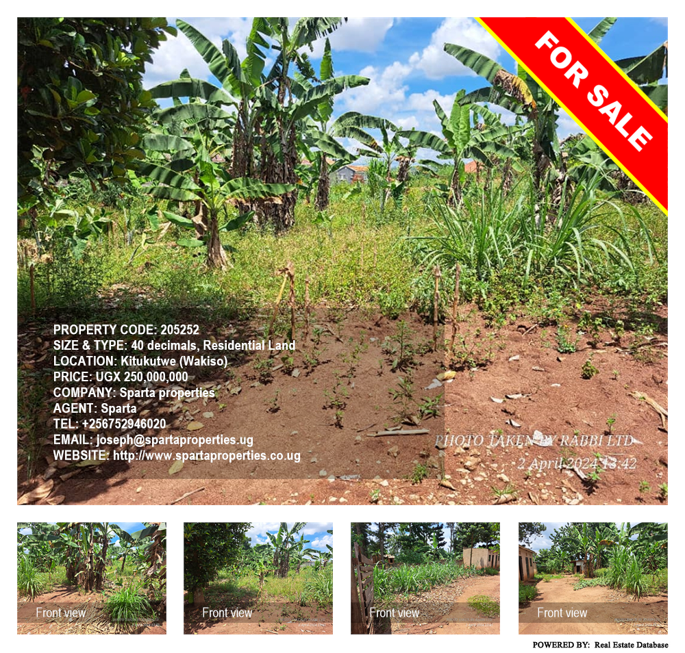 Residential Land  for sale in Kitukutwe Wakiso Uganda, code: 205252