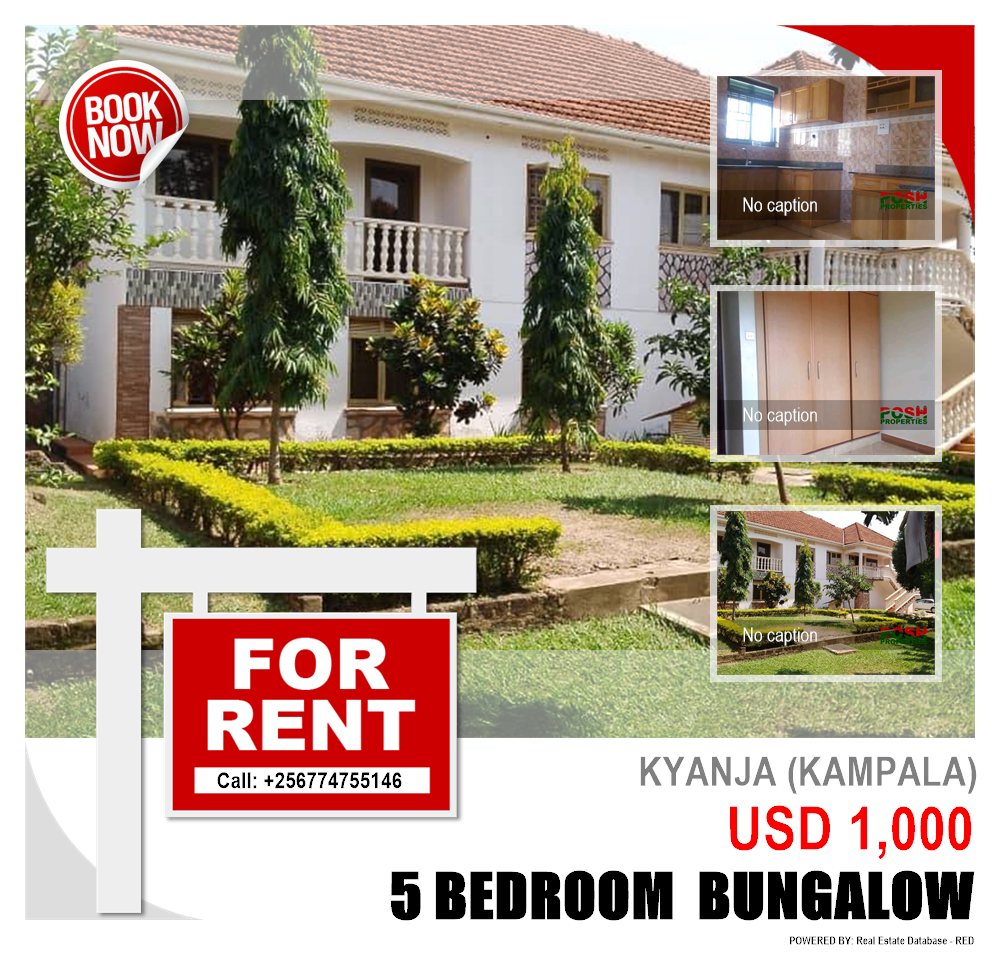5 bedroom Bungalow  for rent in Kyanja Kampala Uganda, code: 205258