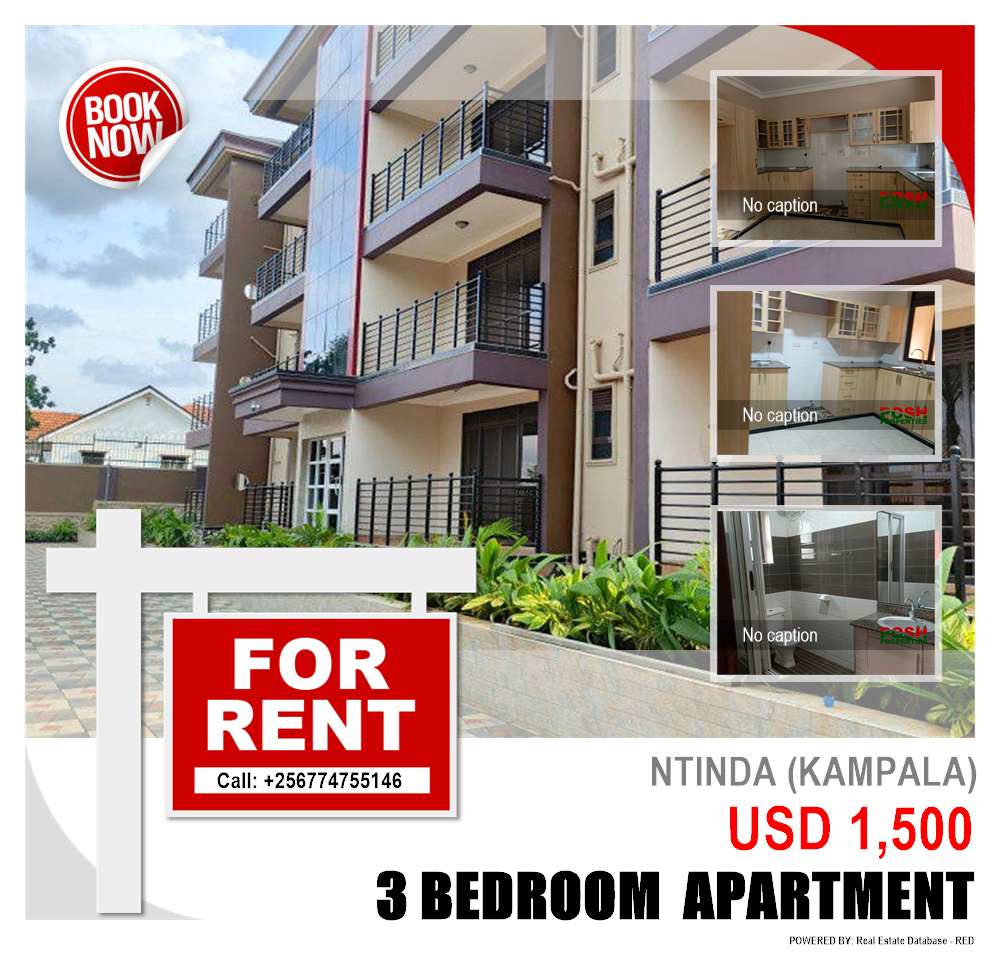 3 bedroom Apartment  for rent in Ntinda Kampala Uganda, code: 205264