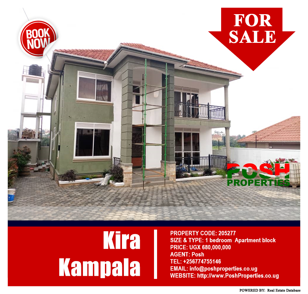1 bedroom Apartment block  for sale in Kira Kampala Uganda, code: 205277