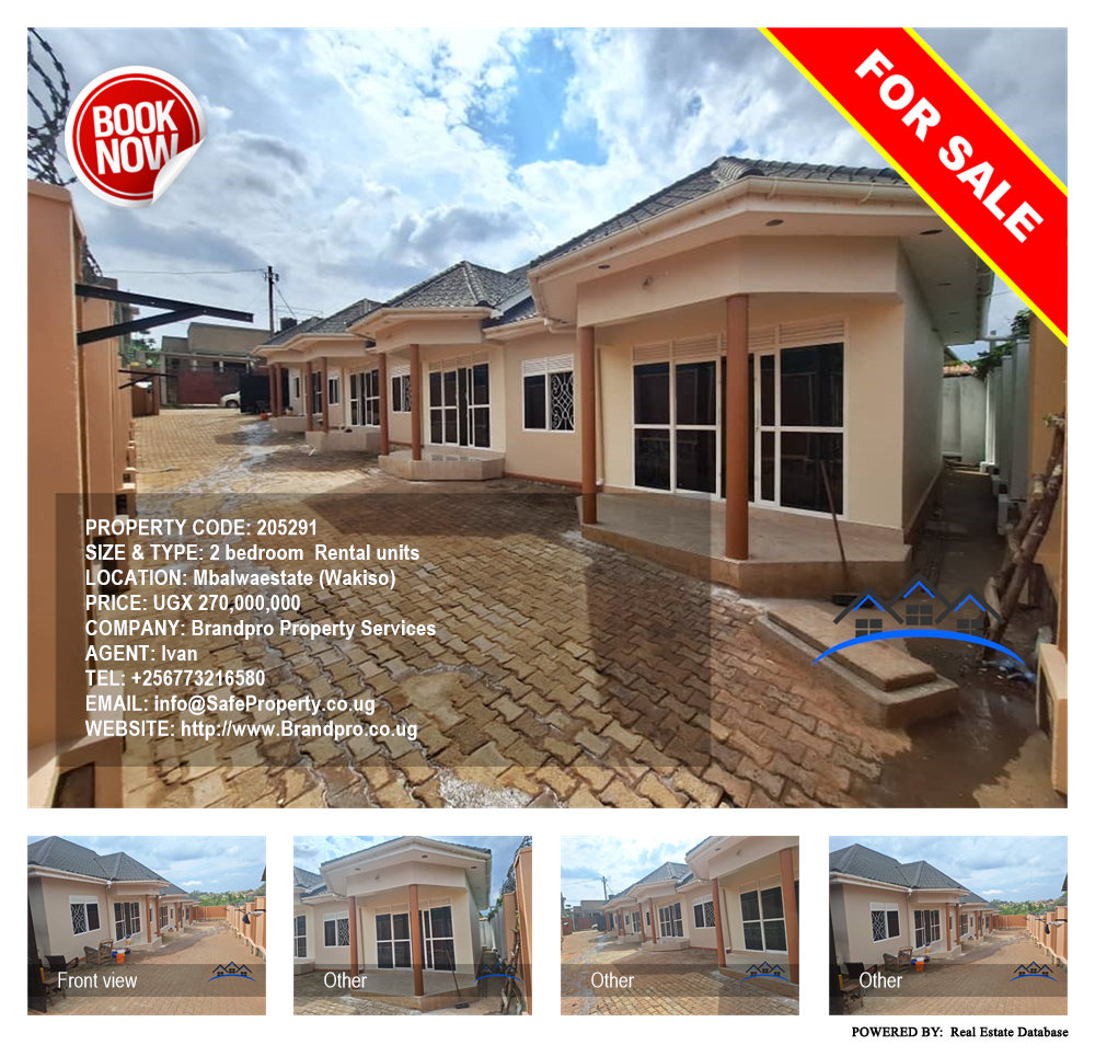 2 bedroom Rental units  for sale in Mbalwaestate Wakiso Uganda, code: 205291