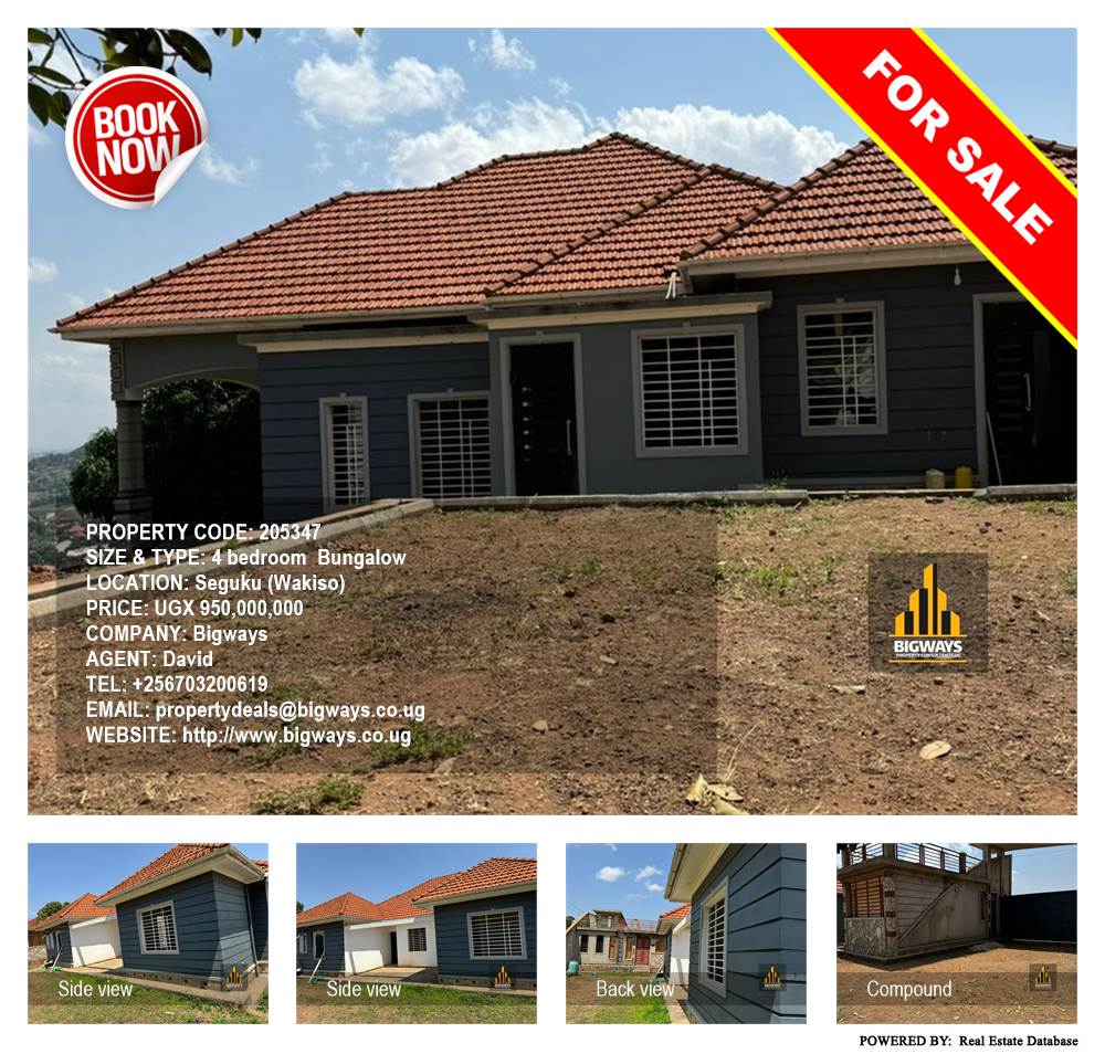 4 bedroom Bungalow  for sale in Seguku Wakiso Uganda, code: 205347