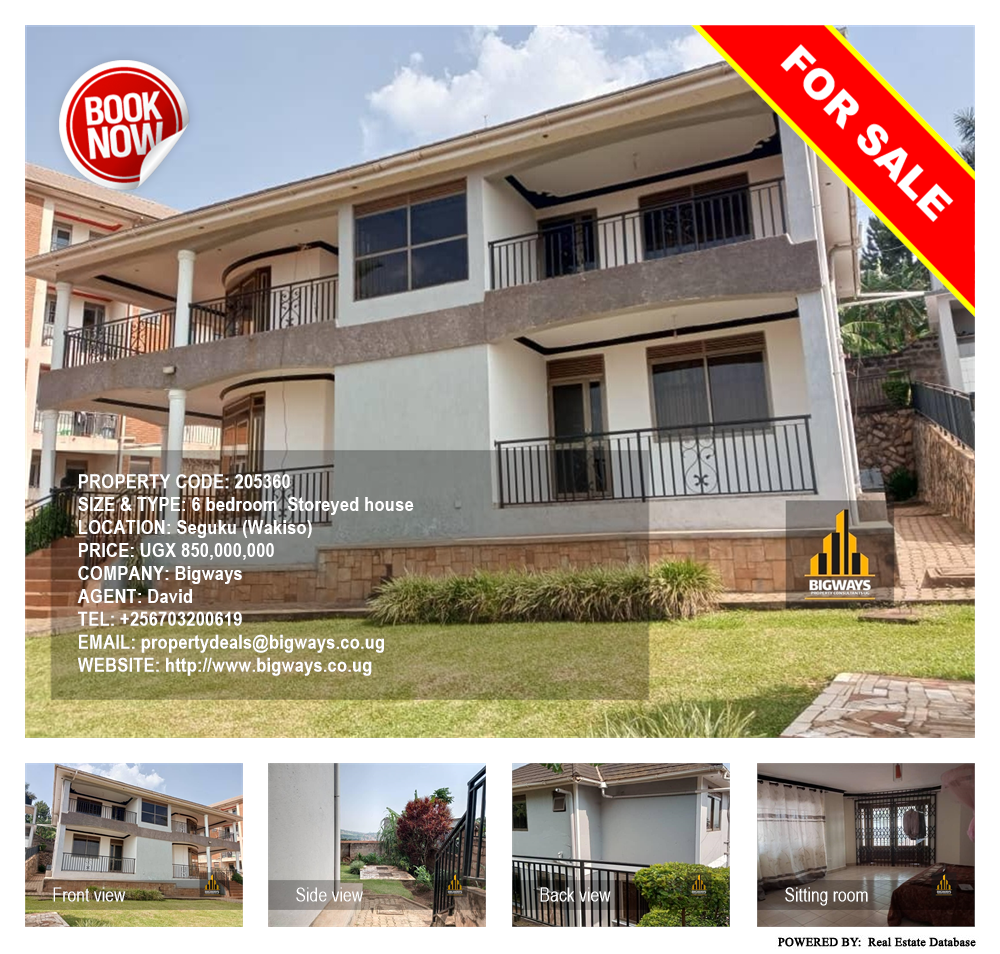 6 bedroom Storeyed house  for sale in Seguku Wakiso Uganda, code: 205360