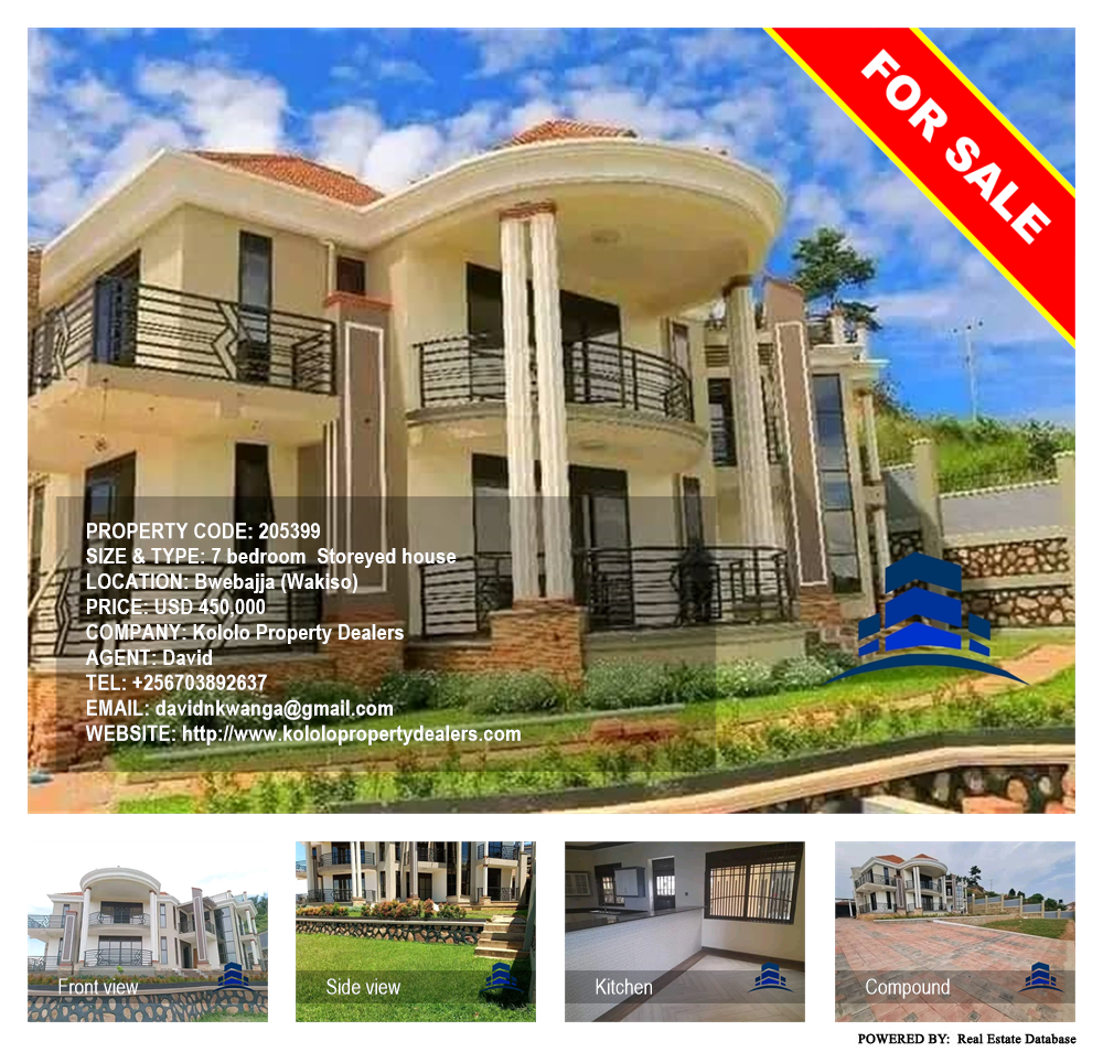 7 bedroom Storeyed house  for sale in Bwebajja Wakiso Uganda, code: 205399
