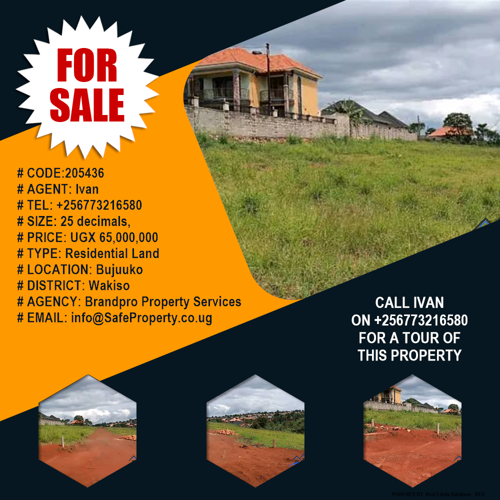 Residential Land  for sale in Bujuuko Wakiso Uganda, code: 205436