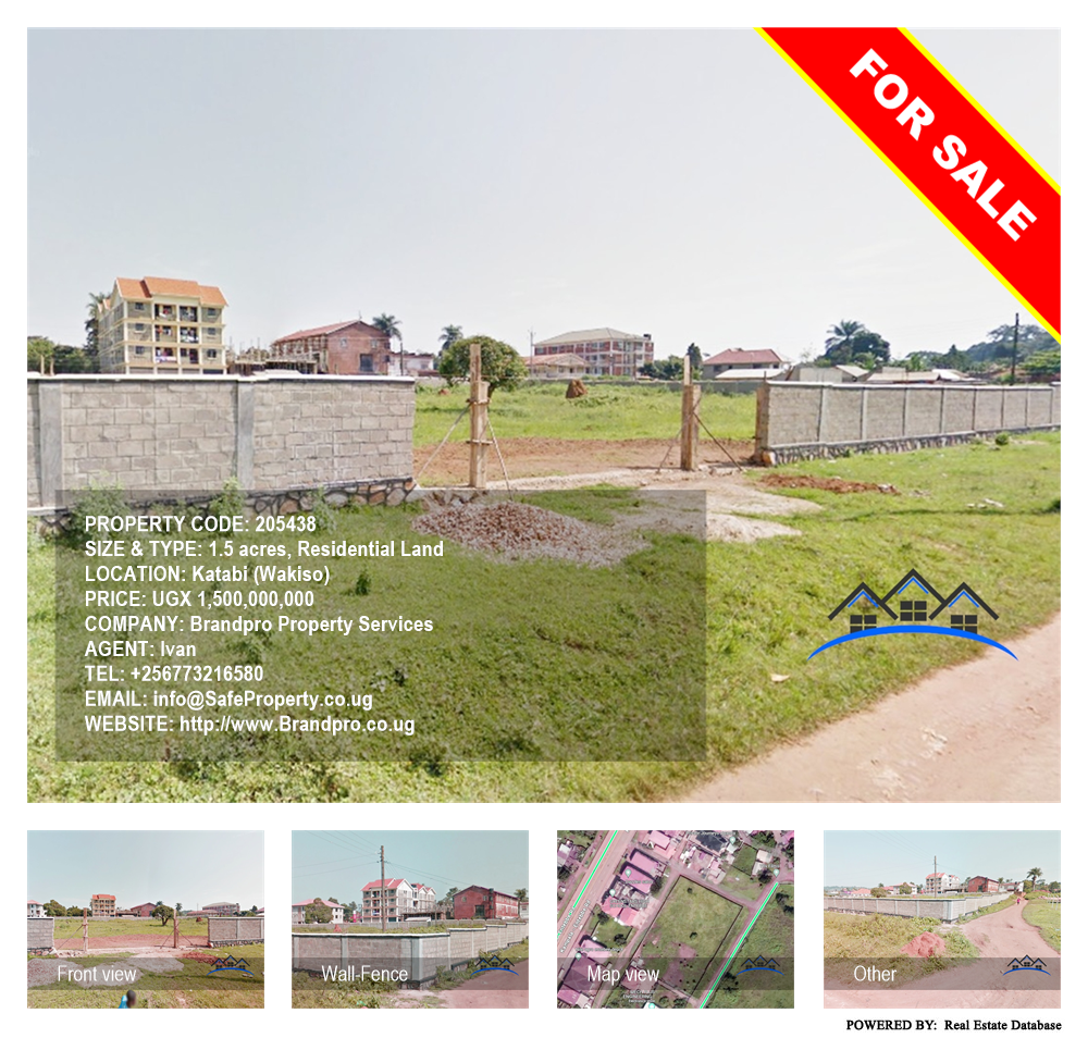 Residential Land  for sale in Katabi Wakiso Uganda, code: 205438