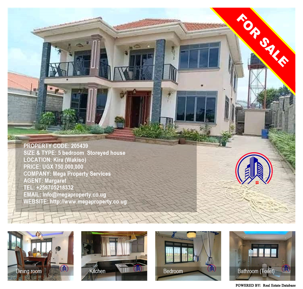 5 bedroom Storeyed house  for sale in Kira Wakiso Uganda, code: 205439