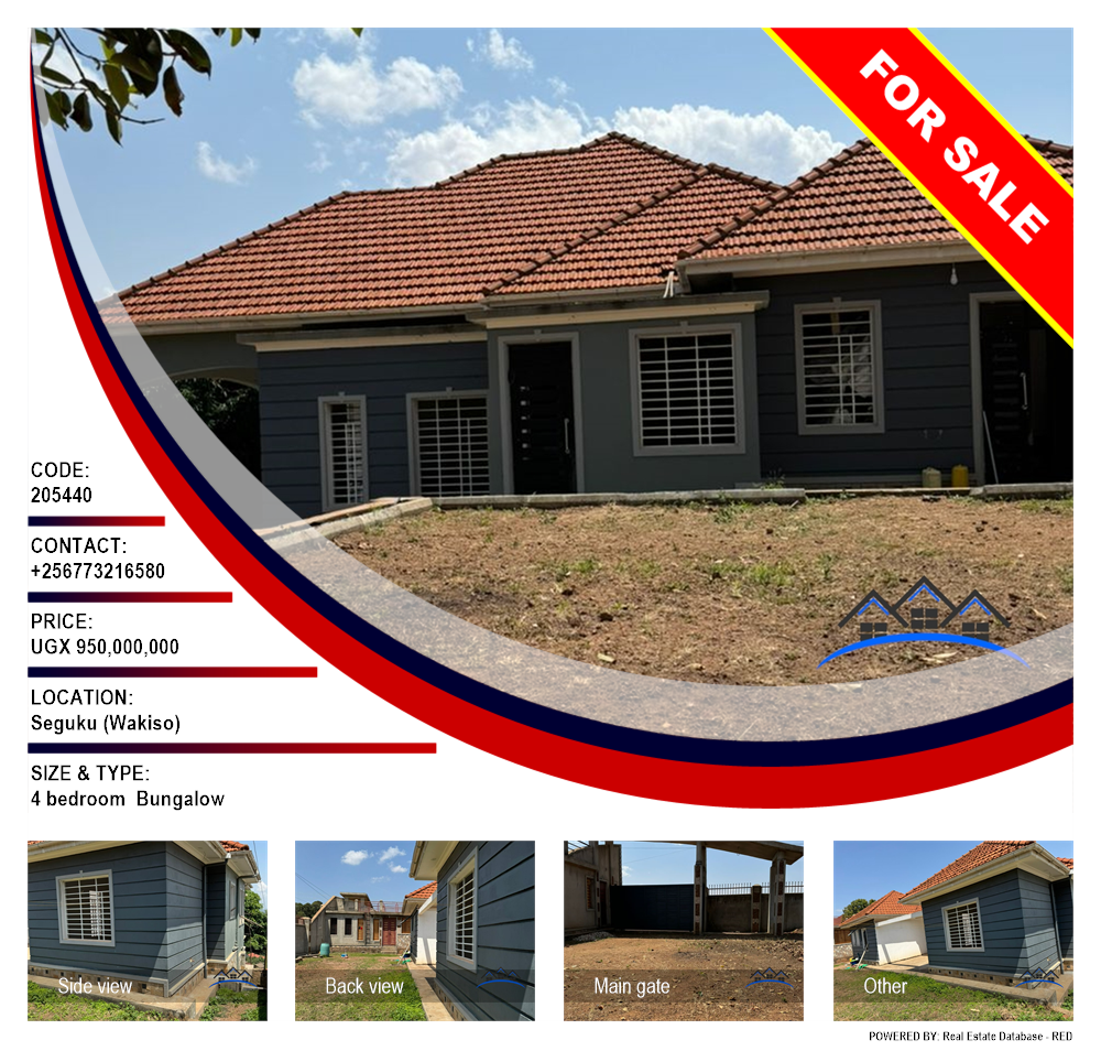 4 bedroom Bungalow  for sale in Seguku Wakiso Uganda, code: 205440