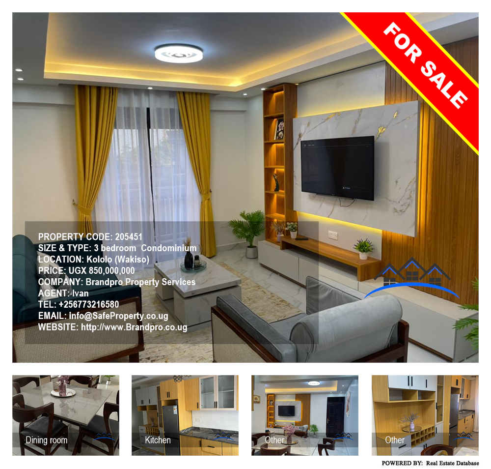 3 bedroom Condominium  for sale in Kololo Wakiso Uganda, code: 205451