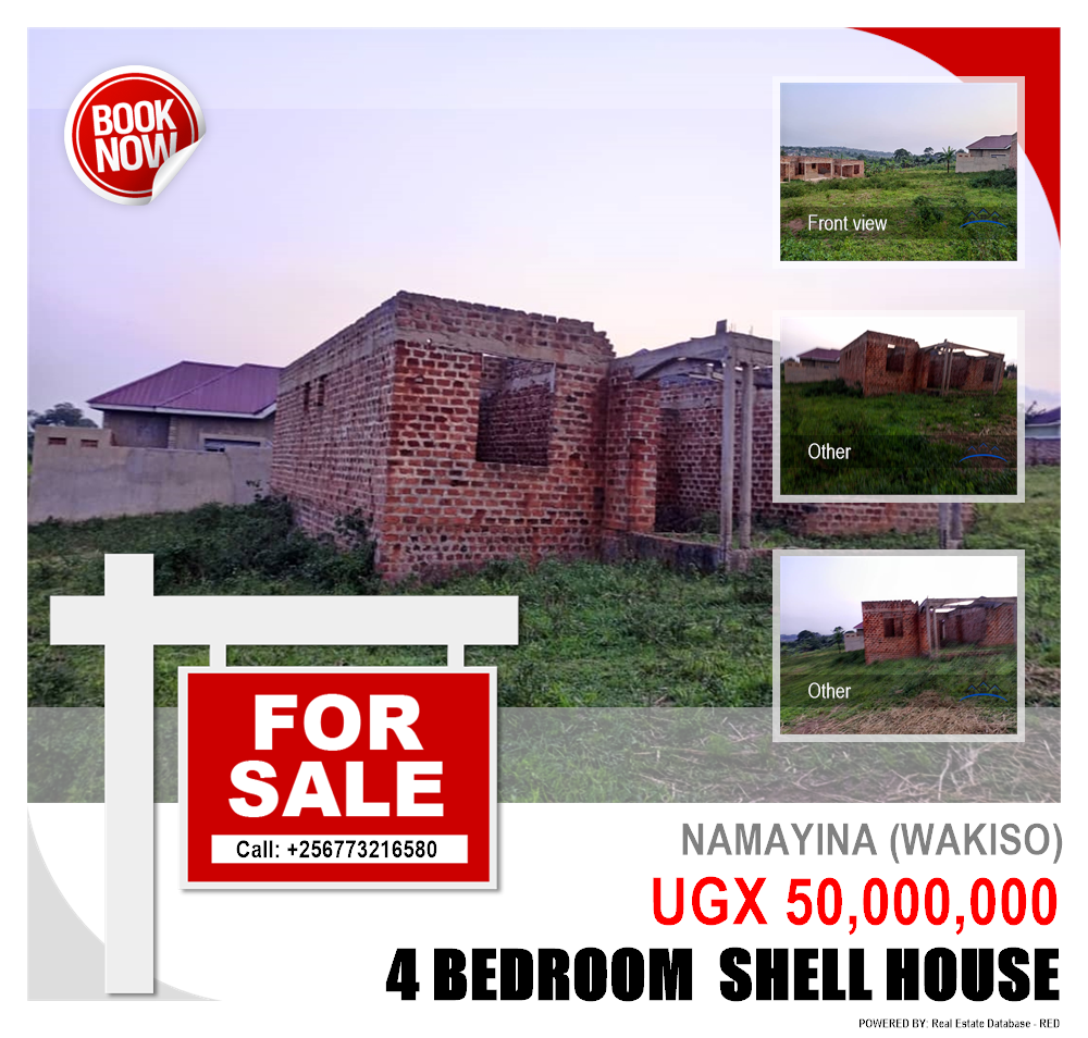 4 bedroom Shell House  for sale in Namayina Wakiso Uganda, code: 205468