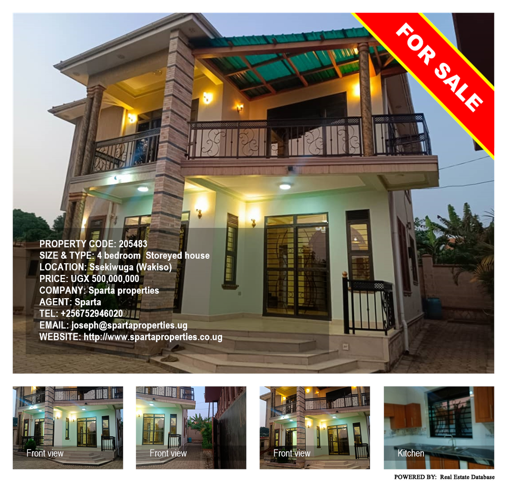 4 bedroom Storeyed house  for sale in Ssekiwuga Wakiso Uganda, code: 205483