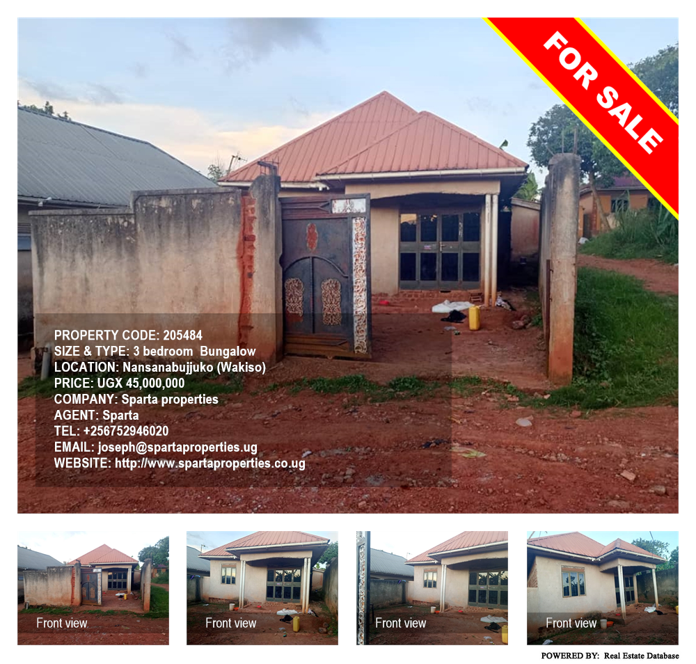 3 bedroom Bungalow  for sale in Nansanabujjuko Wakiso Uganda, code: 205484