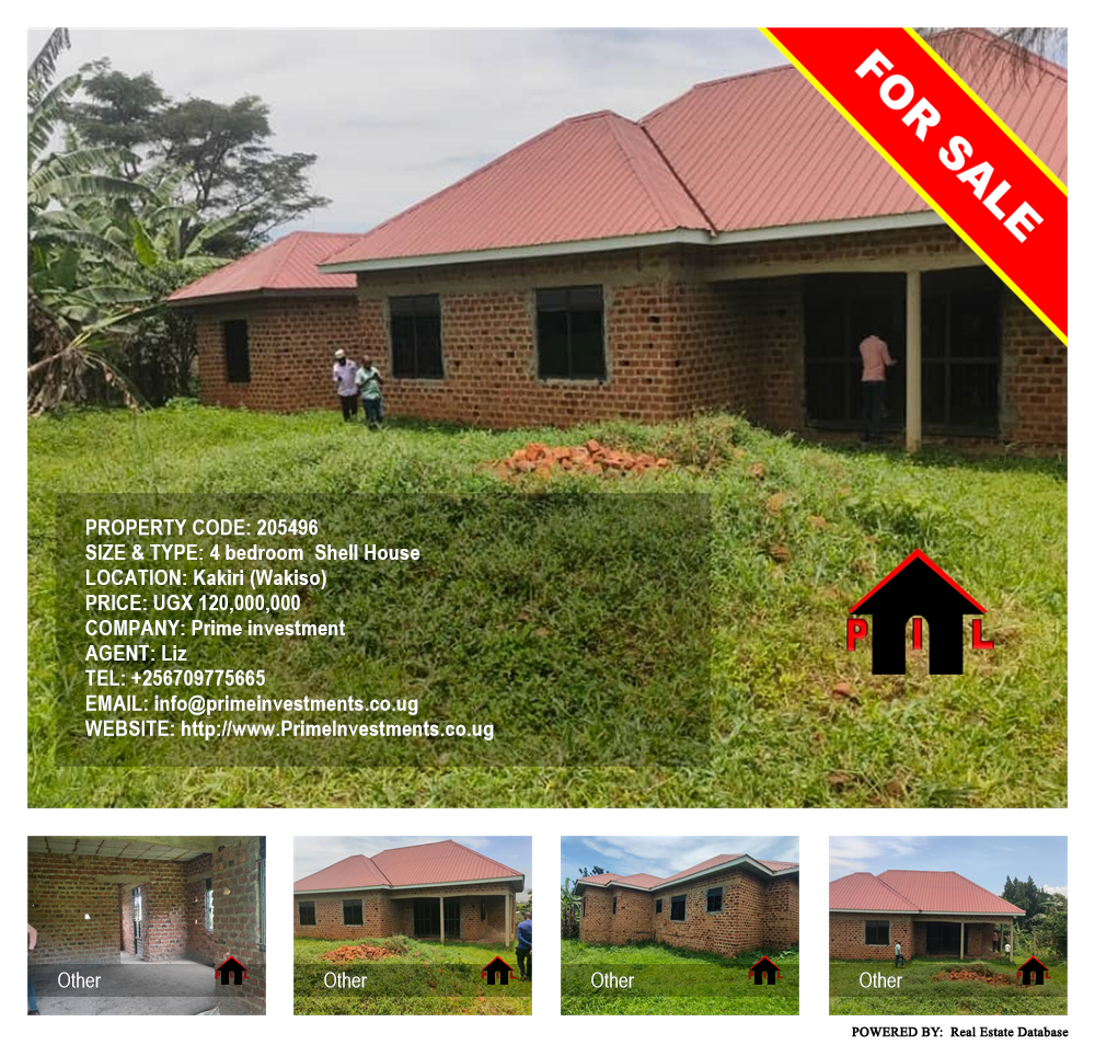 4 bedroom Shell House  for sale in Kakiri Wakiso Uganda, code: 205496