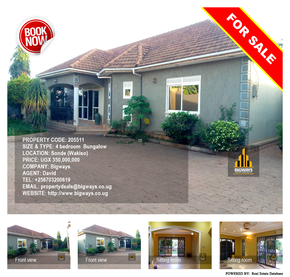 4 bedroom Bungalow  for sale in Sonde Wakiso Uganda, code: 205511