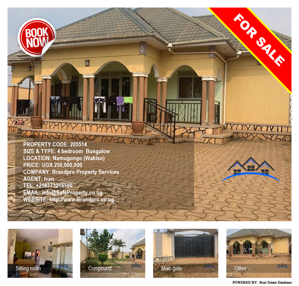 4 bedroom Bungalow  for sale in Namugongo Wakiso Uganda, code: 205514