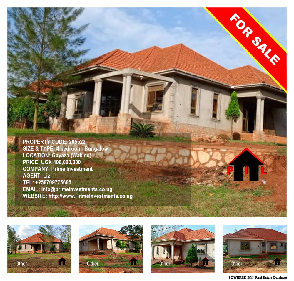 4 bedroom Bungalow  for sale in Gayaza Wakiso Uganda, code: 205522