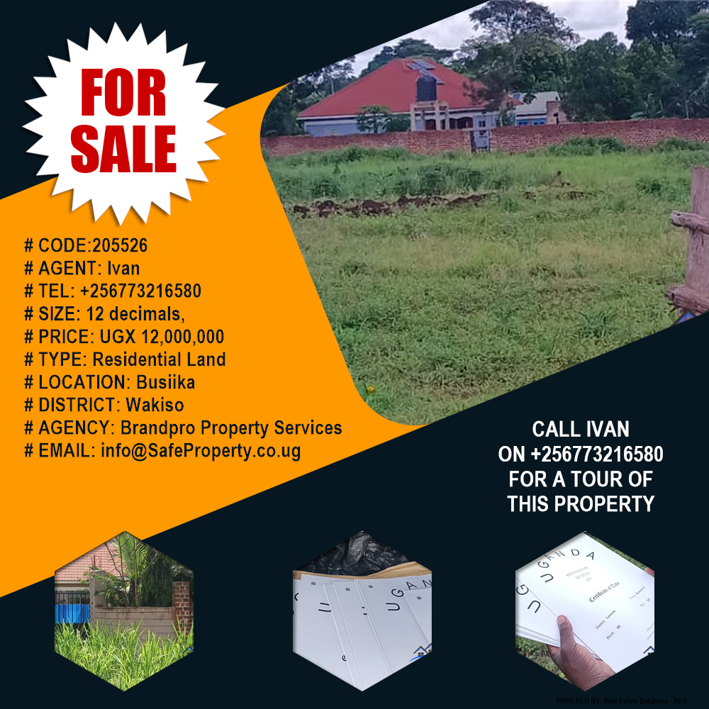 Residential Land  for sale in Busiika Wakiso Uganda, code: 205526