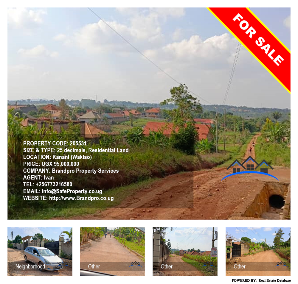 Residential Land  for sale in Kanani Wakiso Uganda, code: 205531