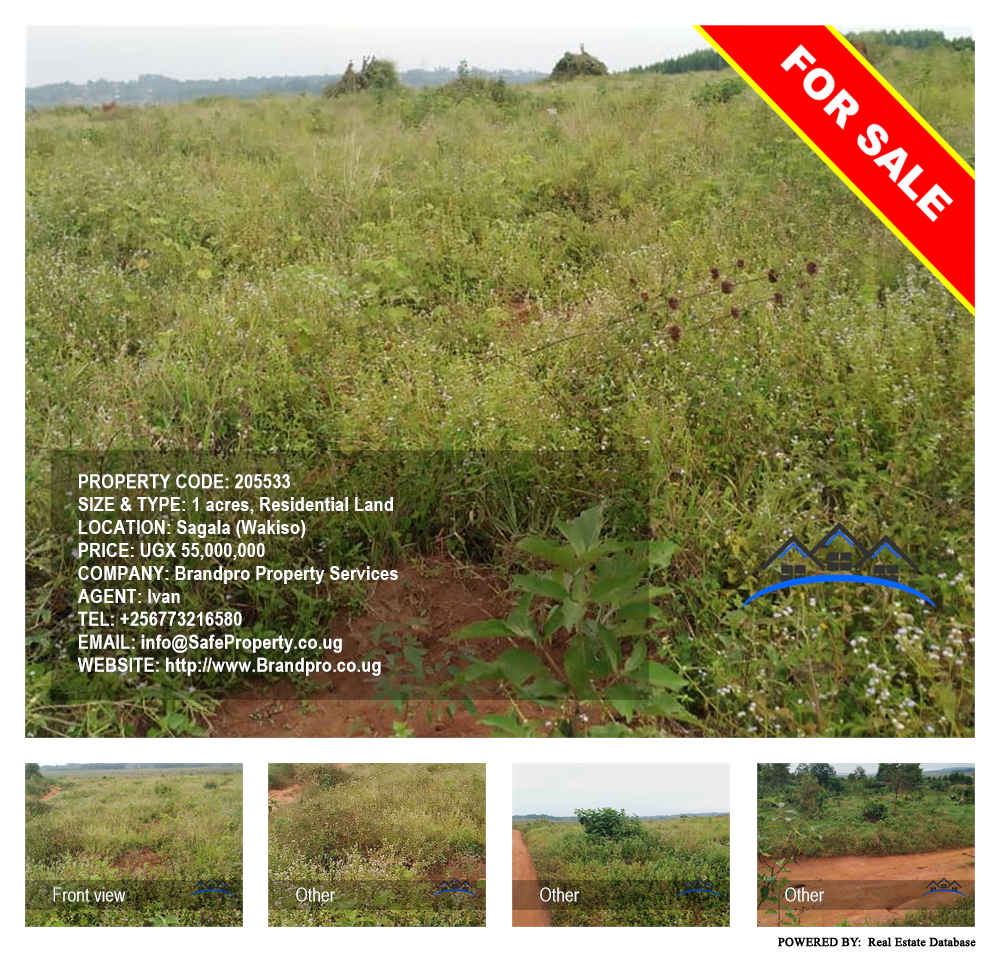 Residential Land  for sale in Sagala Wakiso Uganda, code: 205533