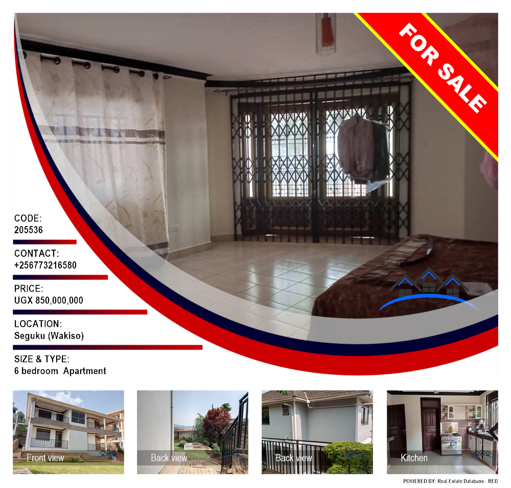 6 bedroom Apartment  for sale in Seguku Wakiso Uganda, code: 205536