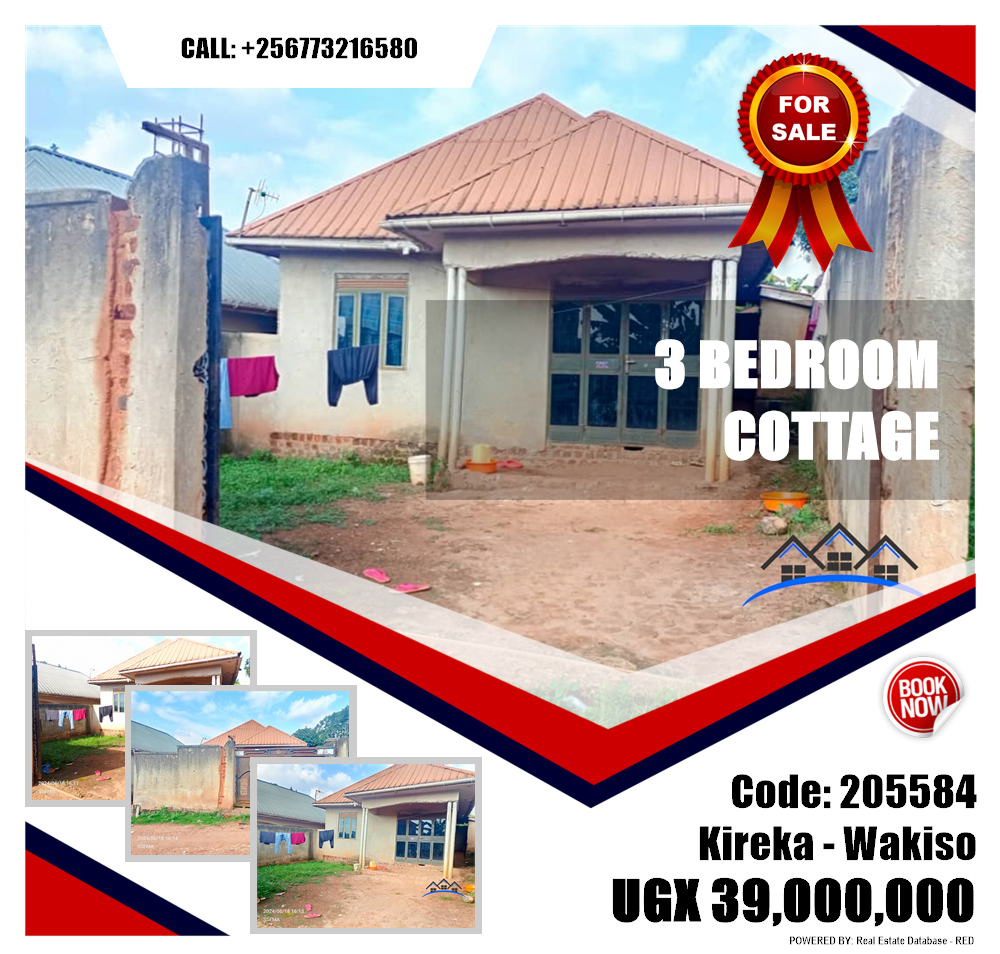 3 bedroom Cottage  for sale in Kireka Wakiso Uganda, code: 205584