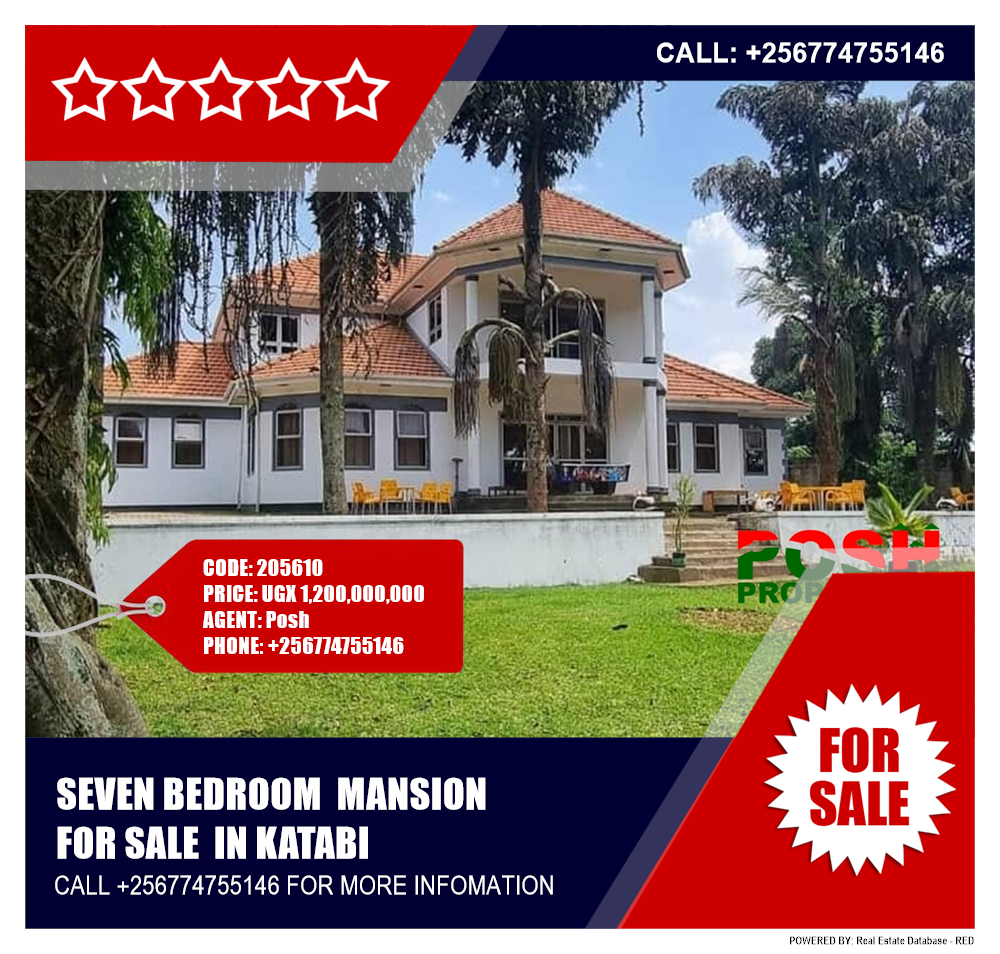 7 bedroom Mansion  for sale in Katabi Kampala Uganda, code: 205610
