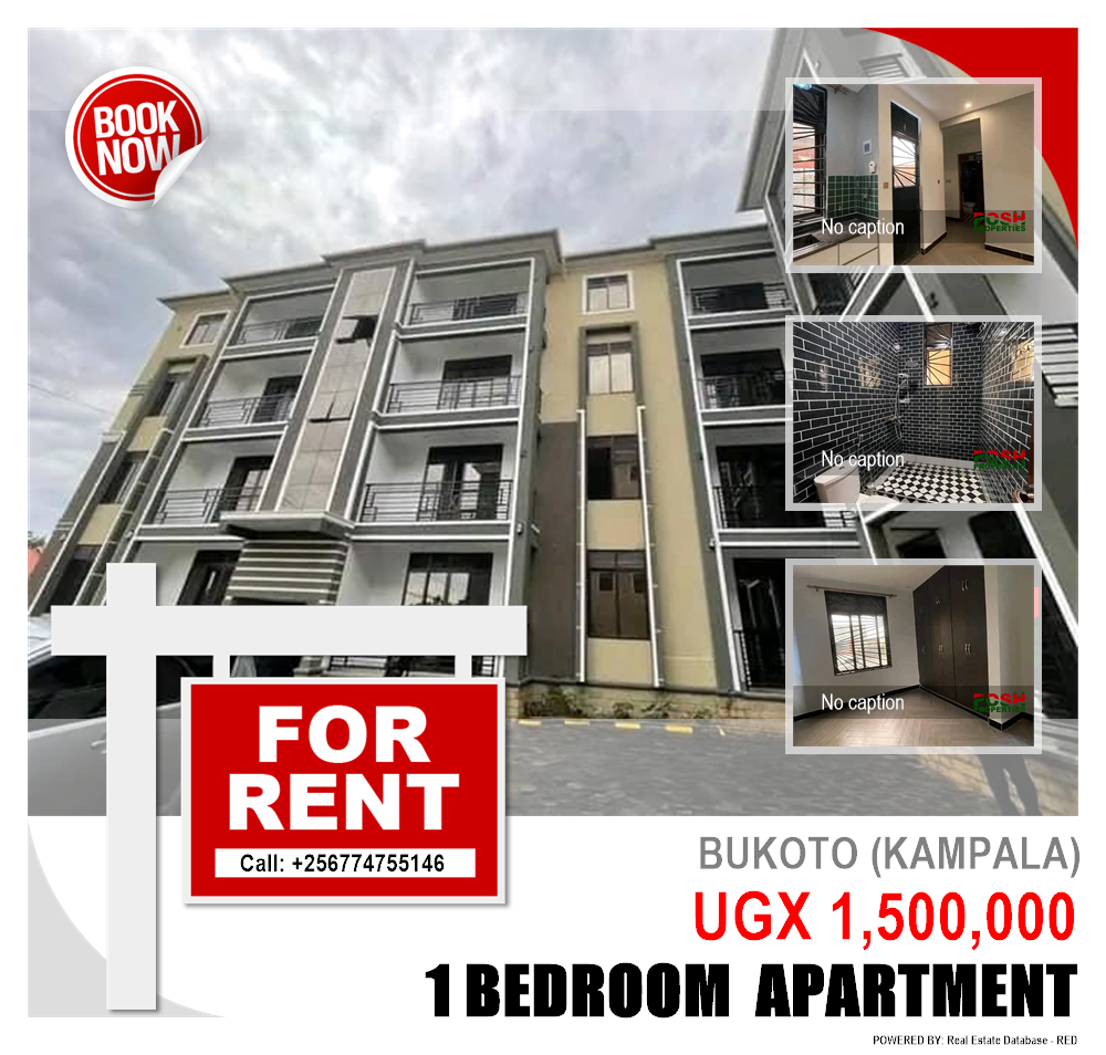 1 bedroom Apartment  for rent in Bukoto Kampala Uganda, code: 205615