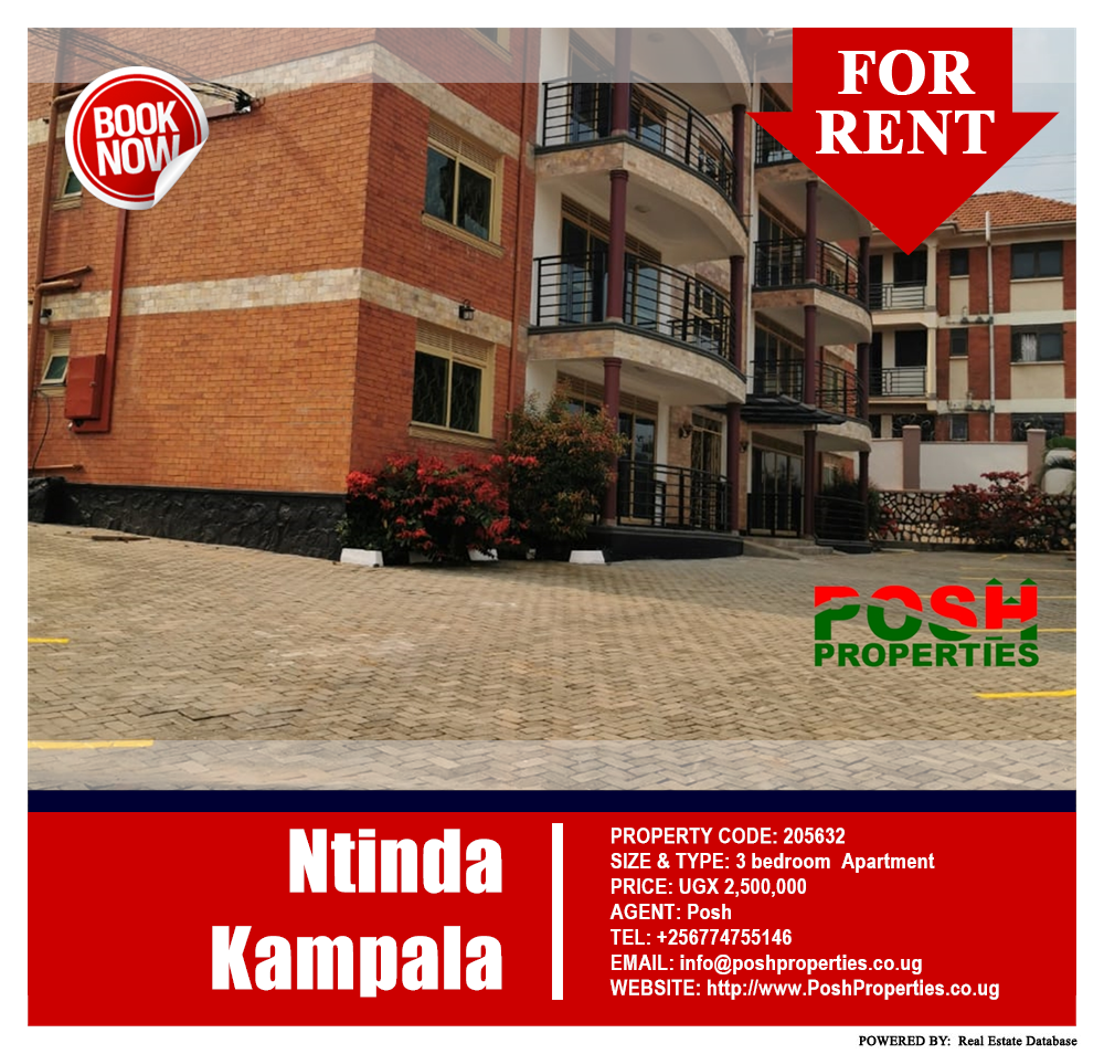3 bedroom Apartment  for rent in Ntinda Kampala Uganda, code: 205632