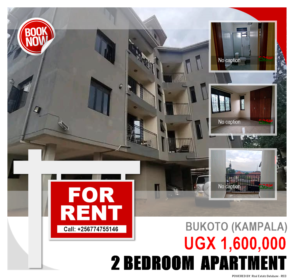 2 bedroom Apartment  for rent in Bukoto Kampala Uganda, code: 205634