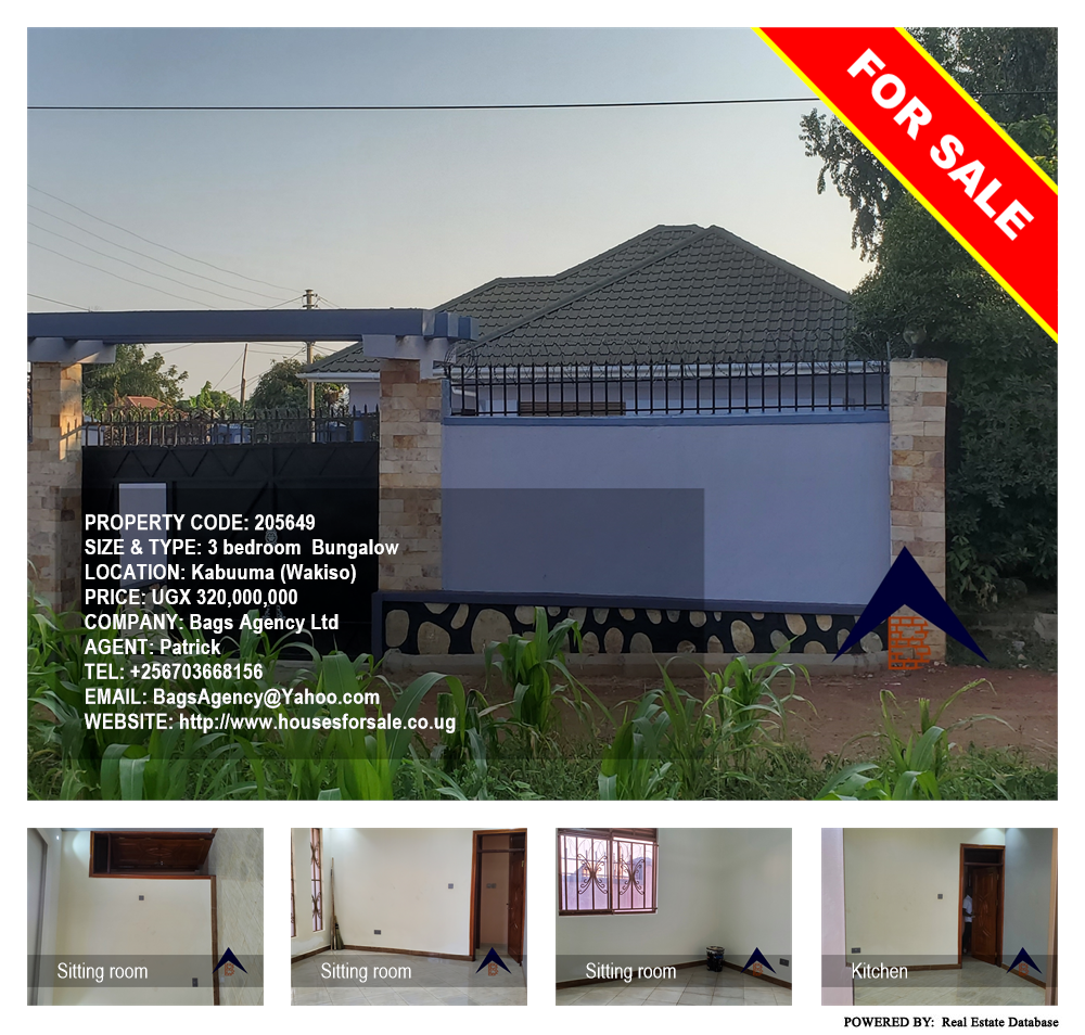 3 bedroom Bungalow  for sale in Kabuuma Wakiso Uganda, code: 205649