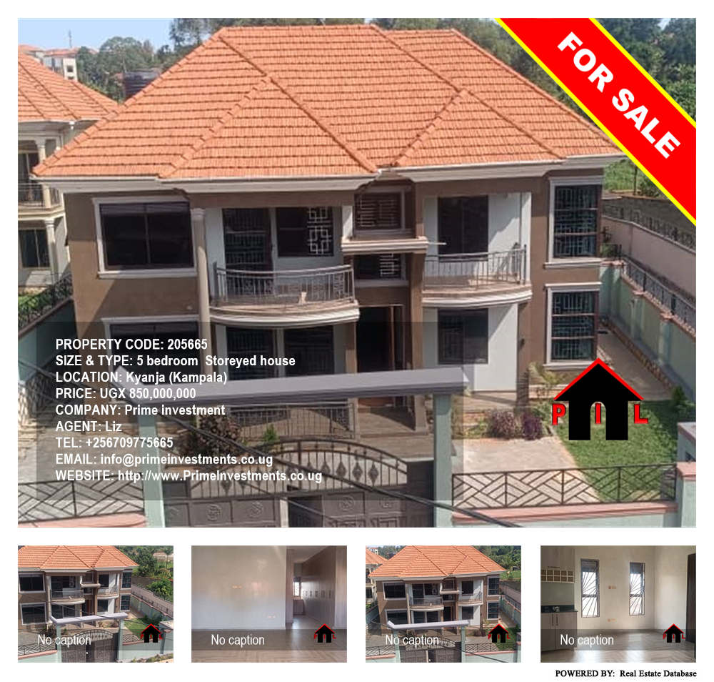 5 bedroom Storeyed house  for sale in Kyanja Kampala Uganda, code: 205665