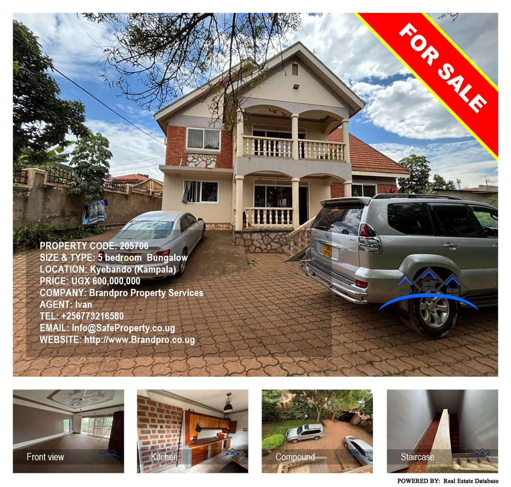 5 bedroom Bungalow  for sale in Kyebando Kampala Uganda, code: 205706