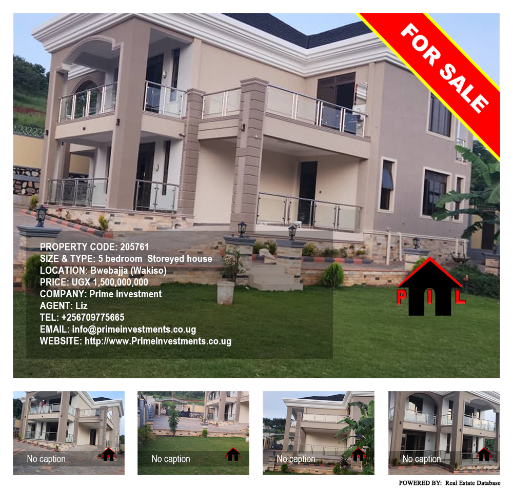 5 bedroom Storeyed house  for sale in Bwebajja Wakiso Uganda, code: 205761
