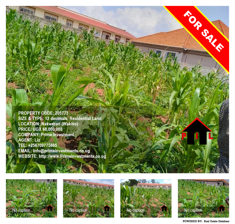 Residential Land  for sale in Nakweroo Wakiso Uganda, code: 205773