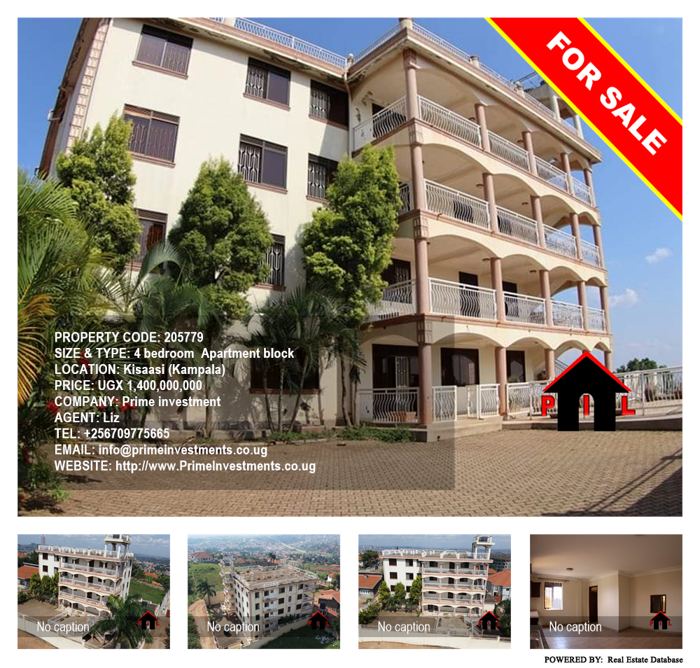 4 bedroom Apartment block  for sale in Kisaasi Kampala Uganda, code: 205779