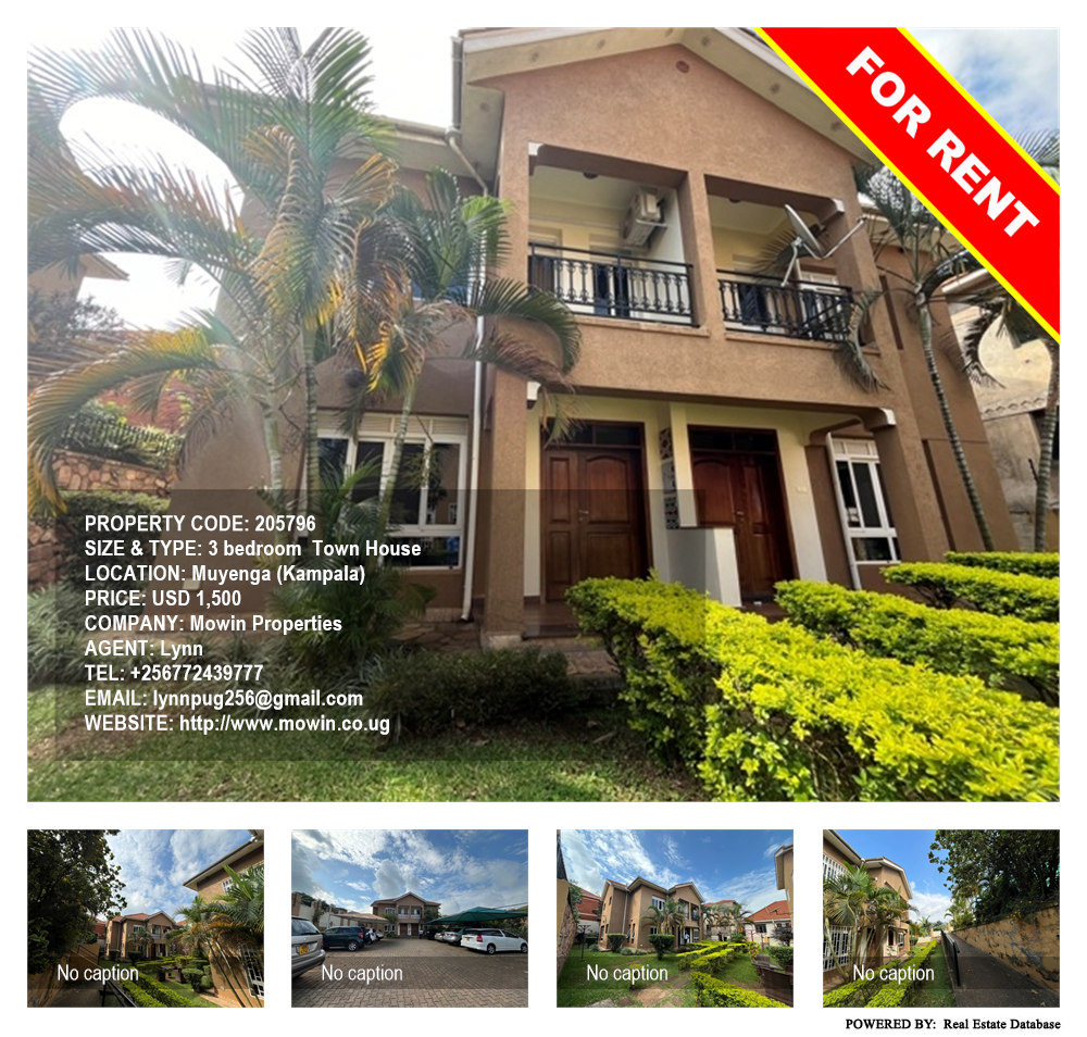 3 bedroom Town House  for rent in Muyenga Kampala Uganda, code: 205796