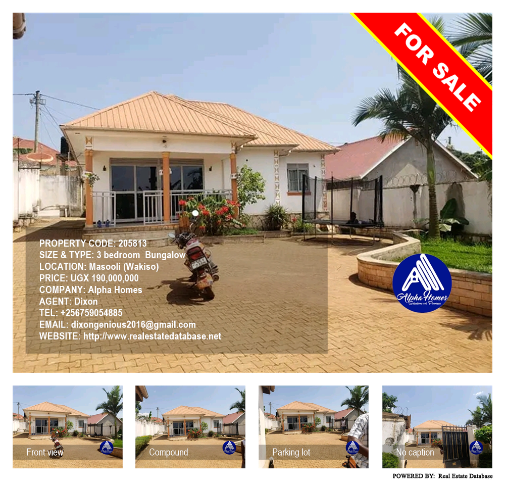 3 bedroom Bungalow  for sale in Masooli Wakiso Uganda, code: 205813