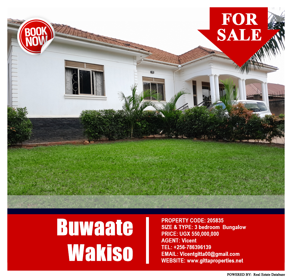 3 bedroom Bungalow  for sale in Buwaate Wakiso Uganda, code: 205835