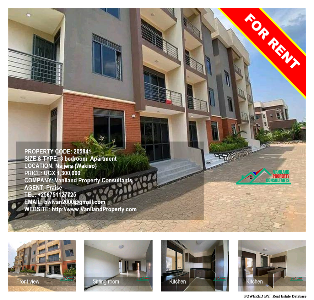 3 bedroom Apartment  for rent in Najjera Wakiso Uganda, code: 205841