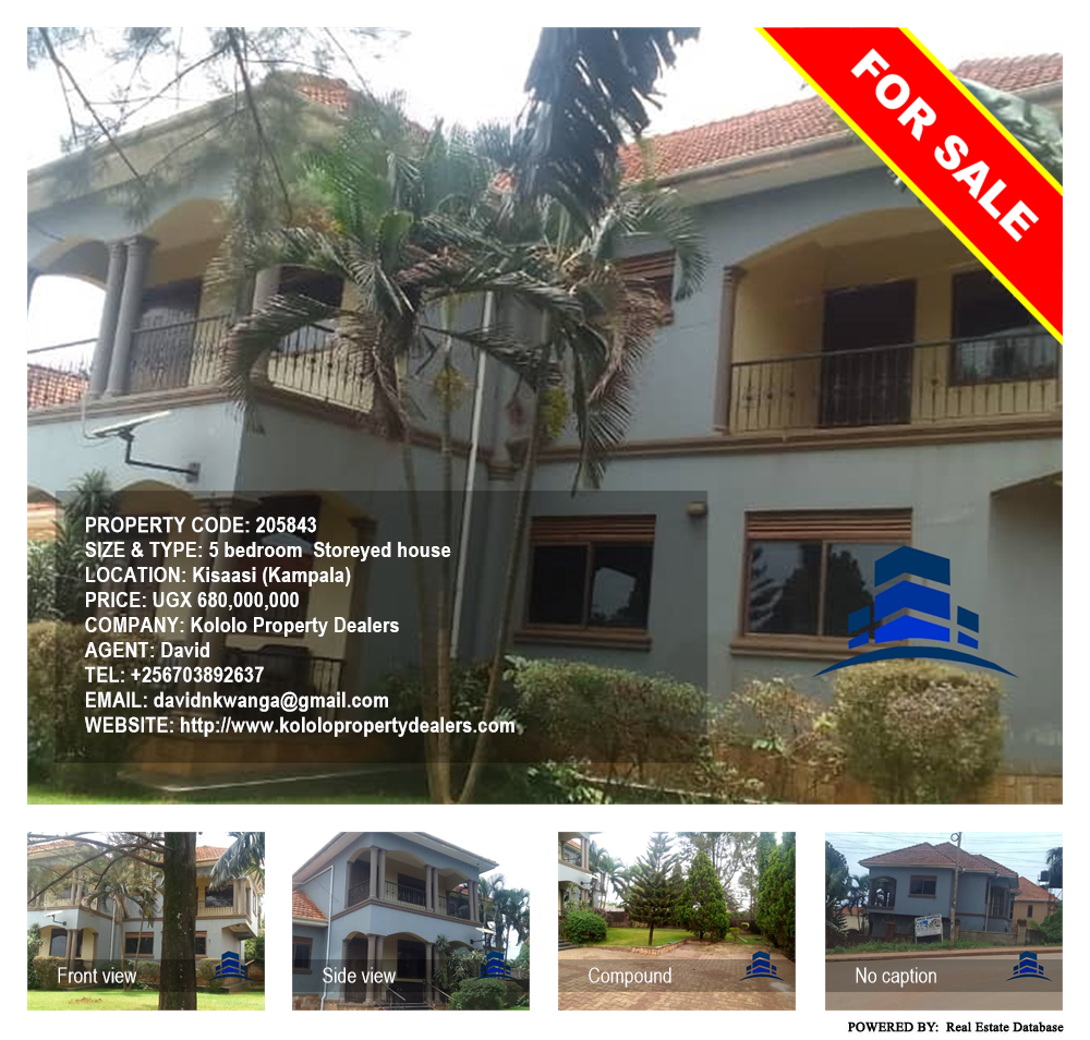 5 bedroom Storeyed house  for sale in Kisaasi Kampala Uganda, code: 205843