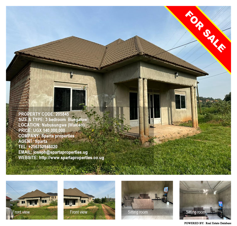 3 bedroom Bungalow  for sale in Nabusungwe Wakiso Uganda, code: 205845