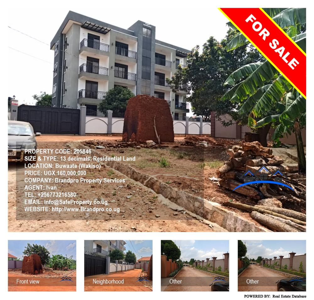 Residential Land  for sale in Buwaate Wakiso Uganda, code: 205846