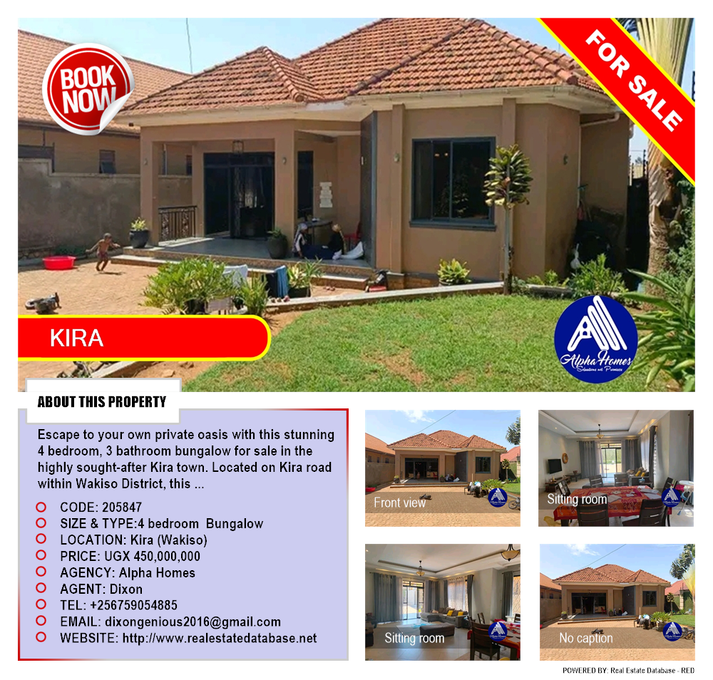 4 bedroom Bungalow  for sale in Kira Wakiso Uganda, code: 205847