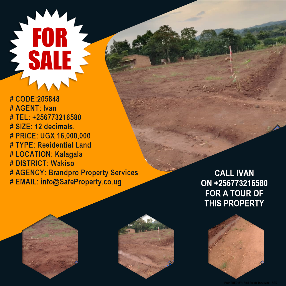 Residential Land  for sale in Kalagala Wakiso Uganda, code: 205848