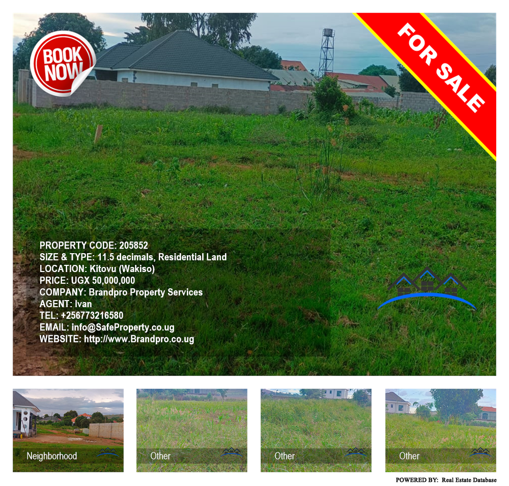 Residential Land  for sale in Kitovu Wakiso Uganda, code: 205852