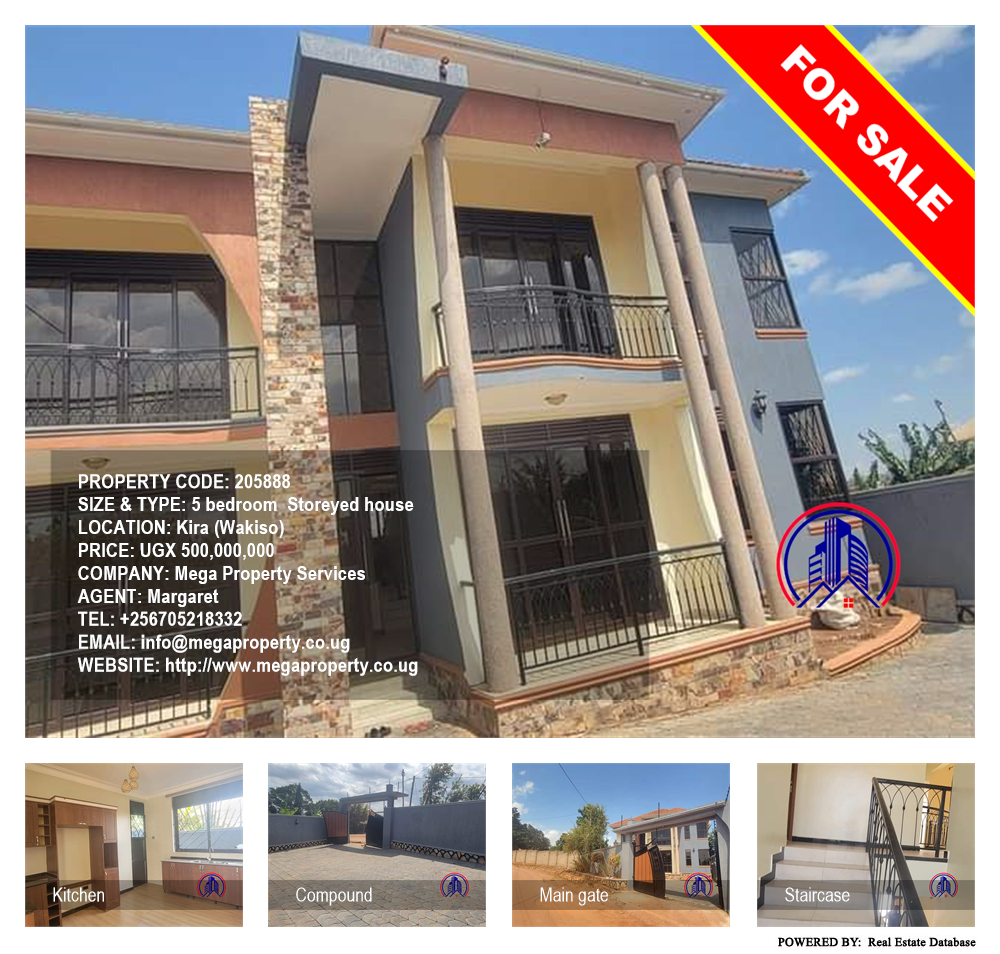 5 bedroom Storeyed house  for sale in Kira Wakiso Uganda, code: 205888