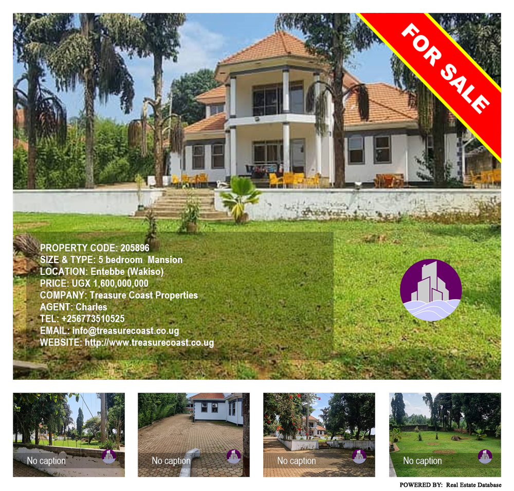 5 bedroom Mansion  for sale in Entebbe Wakiso Uganda, code: 205896